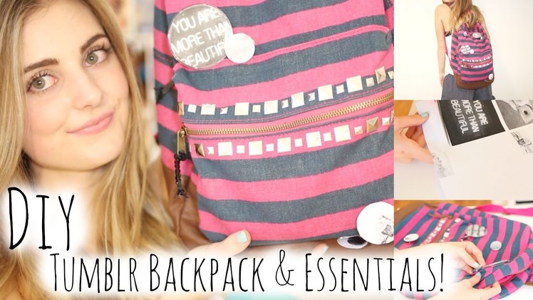 DIY Tumblr Inspired Backpack & Essentials for School! | Aspyn Ovard