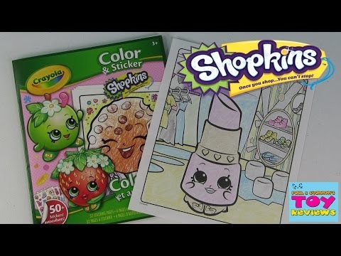 Shopkins Crayola Coloring Page | Lippy Lips DIY | Color With Paul | PSToyReviews