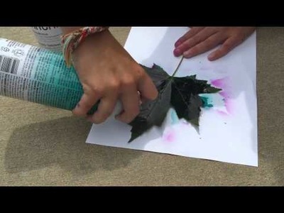 D.I.Y | spray painted leaf sheets