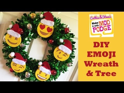 DIY EMOJI Wreath and Tree with Cathie and Steve