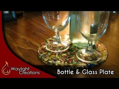 DIY Wine Bottle & Wine Glass Plate - Great for parties