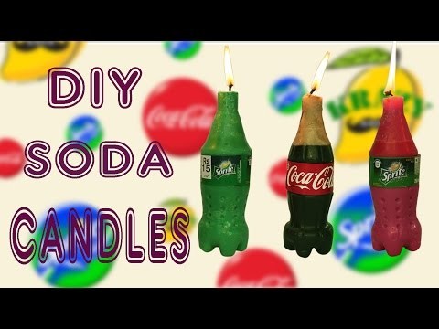 Make Mini Coca Cola & Sprite Candles DIY Soda Candles