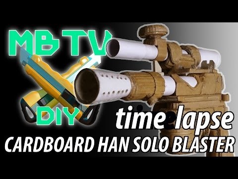 Preparing for Star Wars The Force Awakens - DIY Cardboard Han Solo Blaster