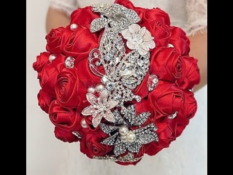 #1 DIY How to make your own wedding bridal brooch bouquet - Short Version
