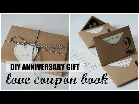 DIY Accordion Envelope Book | Anniversary Love Coupons