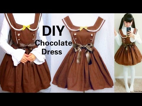DIY Chocolate Dress with Peter Pan Collar Inspired by Angelic Pretty Melty Ribbon Chocolate