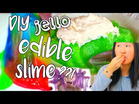 DIY Edible Jello Slime?!! Without Borax or Liquid Starch! | Ashlelayy