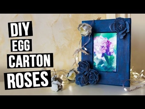 DIY egg carton roses step by step