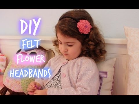 DIY felt flower headbands for little girls