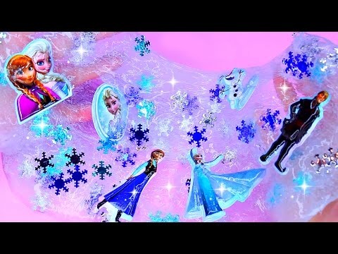 DIY Frozen Slime Elsa Clay Slime Toys with OLAF ELSA and Anna