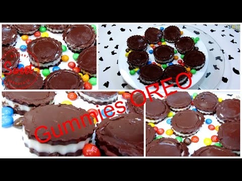 DIY Gummy Oreo - How To Make Gummies Oreo With Milk, Cocoa And Gelatin