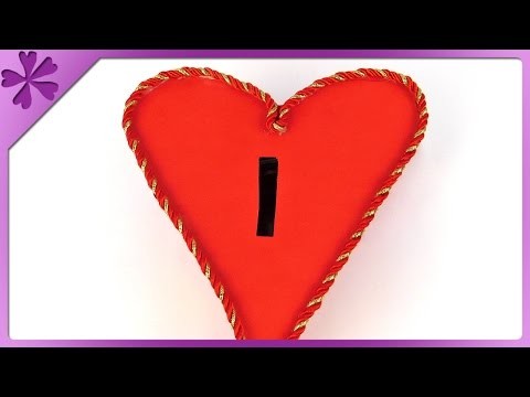 DIY Heart coin bank (ENG Subtitles) - Speed up #180