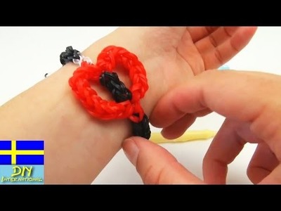 DIY Loom armband med hjärta | bara med virknålen – utan loom board | anvisning