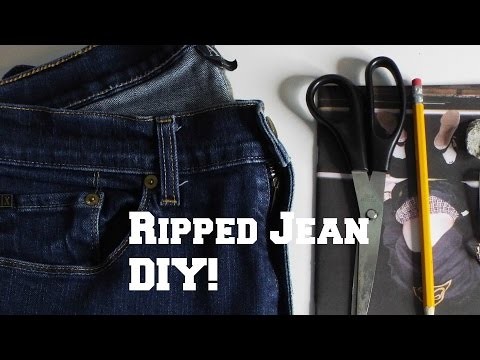 DIY Mens Ripped Jeans