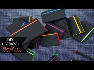 DIY Notebook ❑ Nero con bordi colorati | Black with colored edges