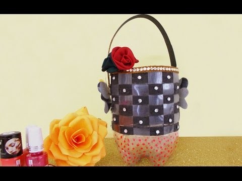 DIY Projects : How to Make Utility Basket from Plastic Bottle | Recycle Bottle Craft
