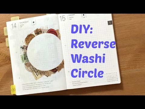 DIY Reverse Washi Circle | Travelling Hobonichi Journal With Me Ep2