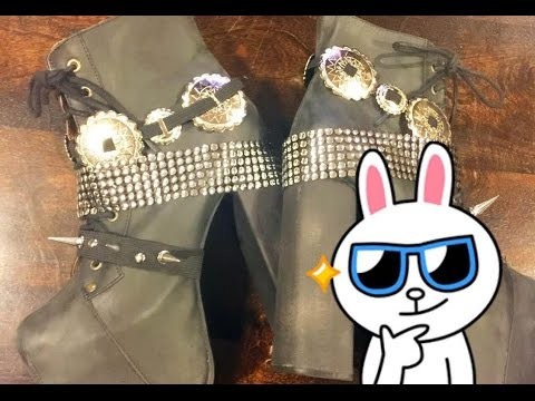 ►DIY - Shoe Belts! SO EASY! Concho, Spiked, and Ribbon shoe belts!