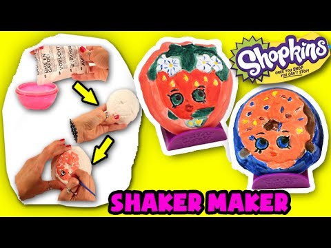 ★DIY Shopkins Shaker Maker★ Paint Your Own DIY Shopkins Shaker Maker Arts & Craft Toy Video