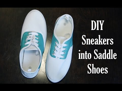 DIY Sneakers into Saddle Shoes The Rachel Dixon Tutorial Vintage Retro Rockabilly