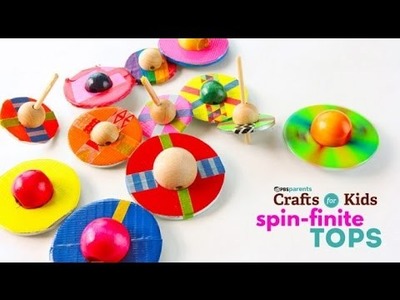 DIY Toy: Spin-finite Tops | PBS Parents | Crafts for Kids