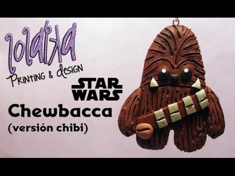 FACIL - EASY - DIY Tutorial Polymer Clay Chewbacca - Chubaca (Chibi Version)
