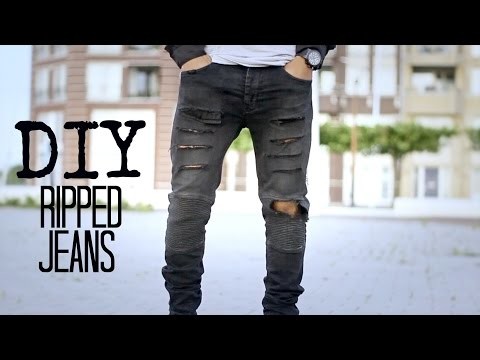 How To D I Y Ripped Jeans Tutorial
