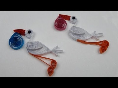 How to make a quilling stork with baby DIY (tutorial + free pattern)