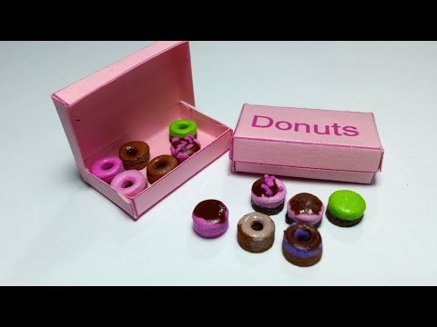 How to Make Miniature Donuts & Donut Box : LPS Doll Food DIY