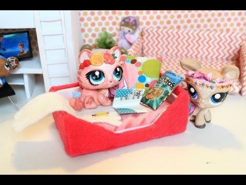 LPS DIY dogbed | How to make a doll dog bed