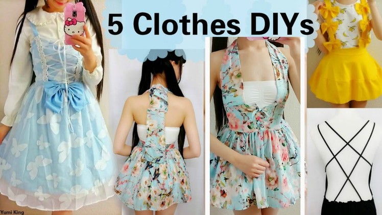 5 DIY Clothes Transformations | How to Transform.Upcycle your old clothes