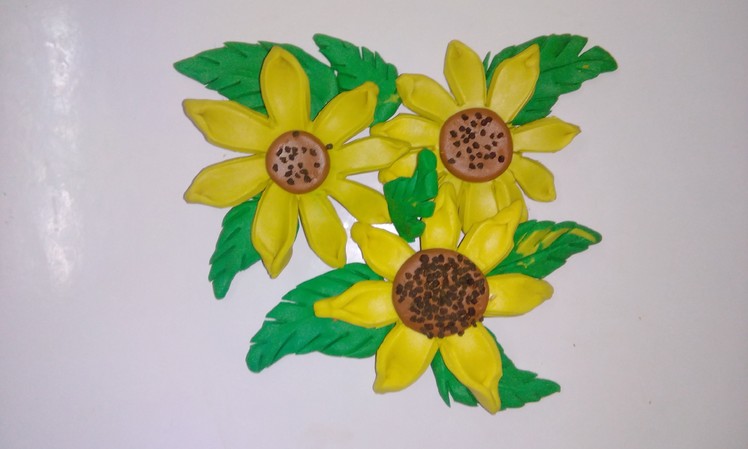 Clay tutorial : how to make sunflower with clay [creative ideas]