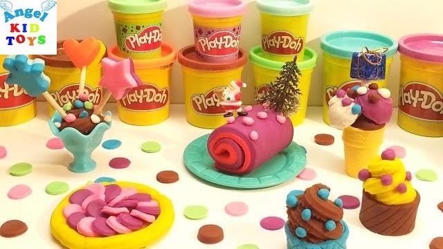 Đồ Chơi Đất Nặn Play Doh How To Make Delicious Dessert Cupcake Lollipops