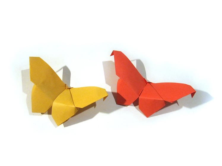 Easy Origami Butterfly - Tutorial - How to make an easy origami Butterfly