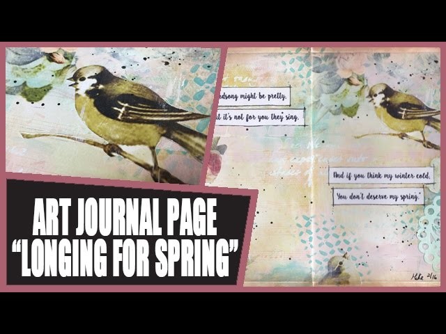 How to: Art Journal Page - Spring