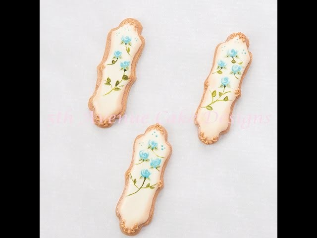 How to Decorate Wet on Wet Rose Cookies with Stylish Attitude
