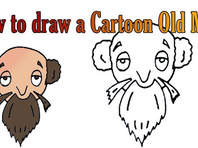 How to Draw a Funny Cartoon Old Man - Funny Drawing
