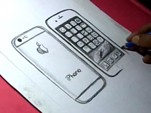 How to Draw Apple iPhone 6 Drawing for kids