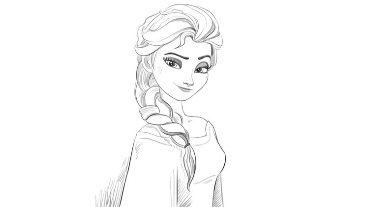 How to draw Elza from Frozen