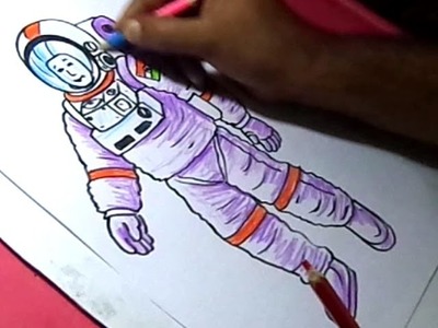How to Draw NASA Astronaut Drawing for kids