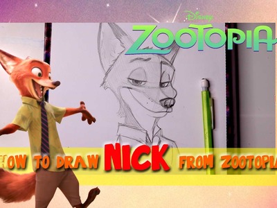 How to Draw NICK from Disney's ZOOTOPIA - @dramaticparrot