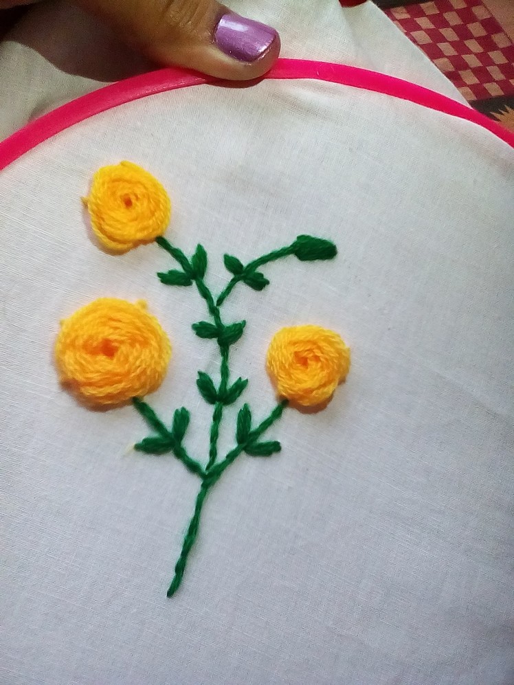 How to Embroider a Rose Flower
