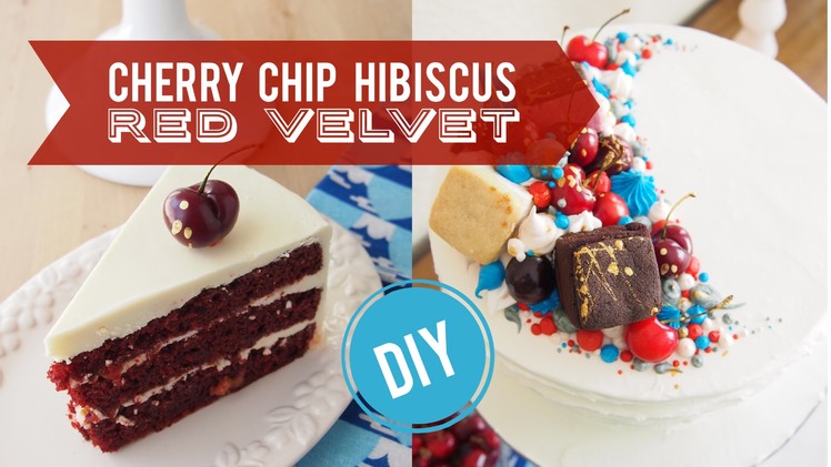 How to Make a Cherry Chip Hibiscus Red Velvet Cake | Greggy's Digest