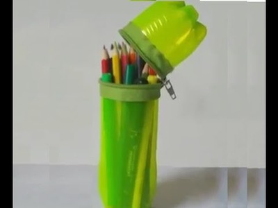 How To Make a Pencil Box With Old Plastic Bottle