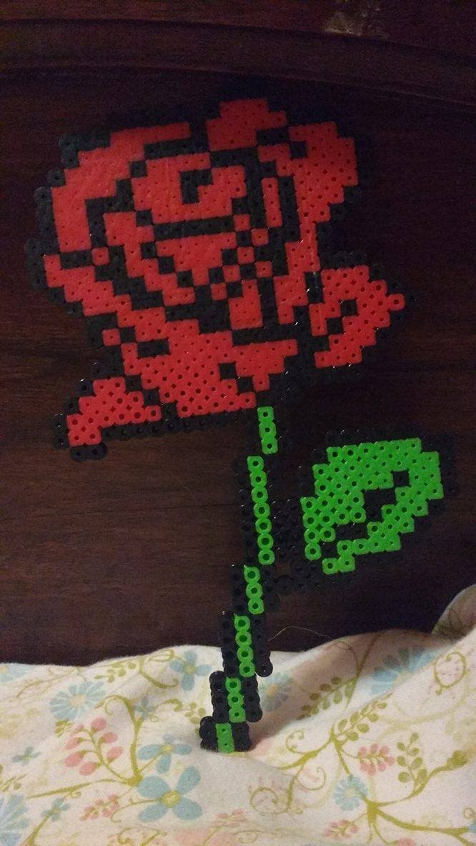 How to make a perler bead rose