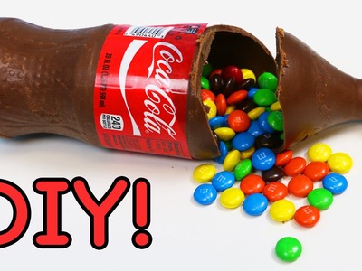 How to Make CHOCOLATE COKE Bottle Filled with M&M's Candy Fun & Easy DIY Dessert!