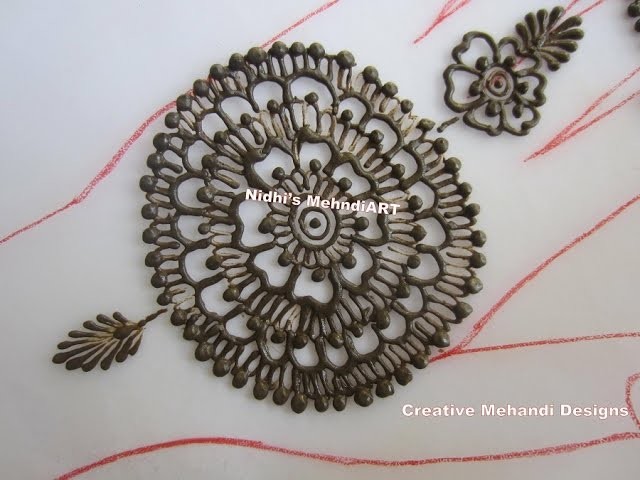 How to Make Easy Circular Round Henna Mehndi Design Tutorial