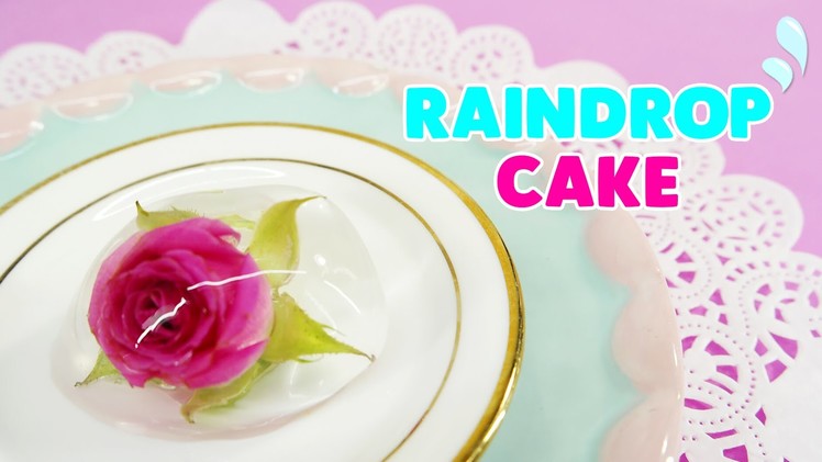 How to make Edible Flower Water Cake - RAINDROP CAKE (Edible Ooho)