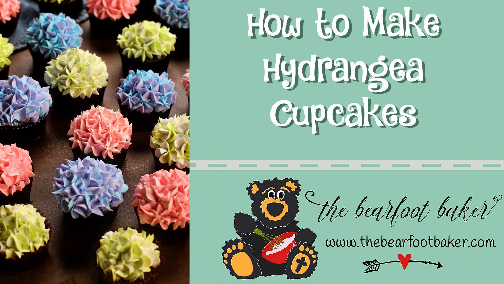 How to Make Hydrangea Cupcakes | The Bearfoot Baker
