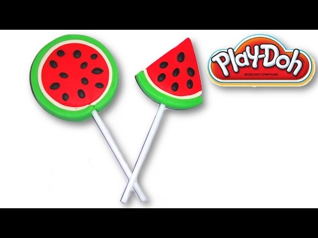 How To Make Play Doh Watermelon Lollipops